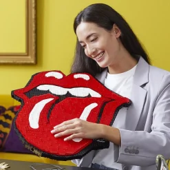LEGO Manualidades De Decoracion The Rolling Stones Logo Cuadro Moderno Art* Puzzles Y Construcciones