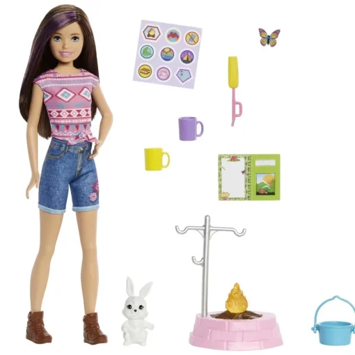 Barbie Muneca ¡Vamos De Camping! Munecas Con Mascotas* Munecas Y Peluches
