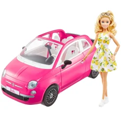 Barbie Muneca Y Coche Fiat 500* Munecas Y Peluches