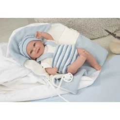 Muñecas Arias Muneca Con Peso Elegance 35 Cm Babyto Azul Con Manta* Munecas Y Peluches