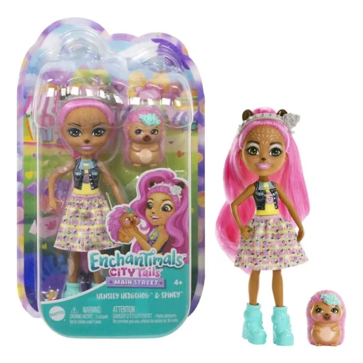 Enchantimals Muneca Hensley Hedgehog City Tails* Munecas Y Peluches