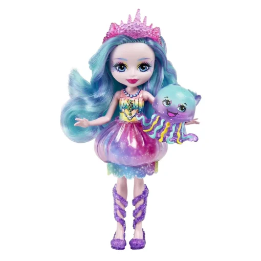 Enchantimals Muneca Jelanie Jellyfish Con Mascota Medusa De Juguete Ocean Kingdom Royal * Munecas Y Peluches