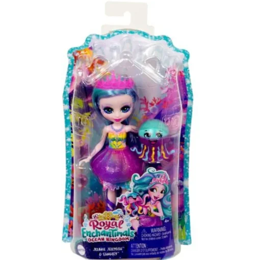 Enchantimals Muneca Jelanie Jellyfish Con Mascota Medusa De Juguete Ocean Kingdom Royal * Munecas Y Peluches