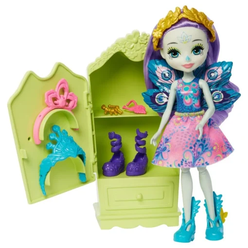 Enchantimals Muneca Pavo Real Patter Peacock Con Casita De Campo, Mascota, Casa De Juguete Y Accesorios * Munecas Y Peluches