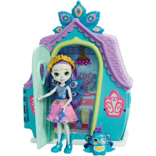 Enchantimals Muneca Pavo Real Patter Peacock Con Casita De Campo, Mascota, Casa De Juguete Y Accesorios * Munecas Y Peluches