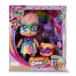 Supercute Muneca Y Mascotas Interactiva Super Cute Rainbow Party Doll* Munecas Y Peluches