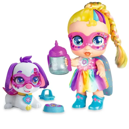 Supercute Muneca Y Mascotas Interactiva Super Cute Rainbow Party Doll* Munecas Y Peluches