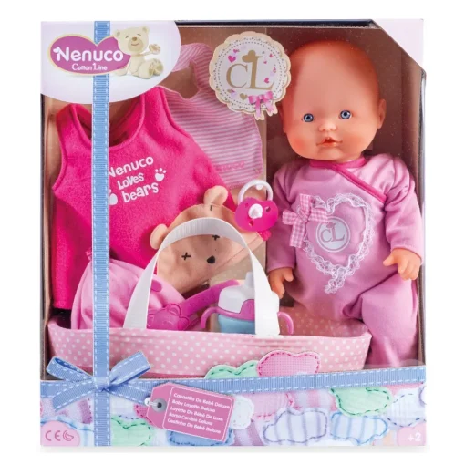 Nenuco Muneco Baby Con Canastilla Cotton Line* Munecas Y Peluches