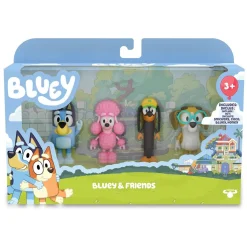Bluey Pack 4 Figuras De Y Sus Amigos Friends Pack * Preescolar