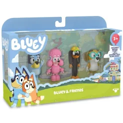 Bluey Pack 4 Figuras De Y Sus Amigos Friends Pack * Preescolar