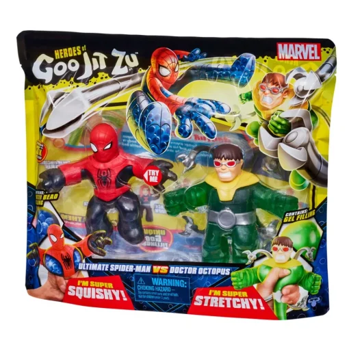 BANDAI Pack 2 Figuras Spiderman Vs Dr.Octopus-Goo Jit Zu* Muñecos Articulados