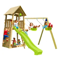 MASGAMES Parque Infantil Belvedere L Con Columpio Doble* Casitas Y Parques