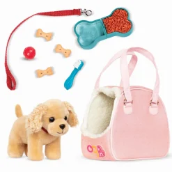 Our Generation Perrito Cocker Spaniel Con Bolso Y Accesorios * Munecas Y Peluches