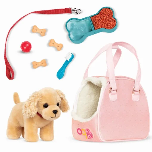 Our Generation Perrito Cocker Spaniel Con Bolso Y Accesorios * Munecas Y Peluches