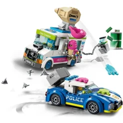 LEGO Persecucion Policial Del Camion De Los Helados, Set De Construccion Con 2 Coches De Juguete Y Mini Figuras, City Police* Puzzles Y Construcciones