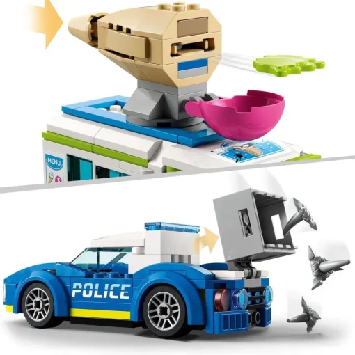 LEGO Persecucion Policial Del Camion De Los Helados, Set De Construccion Con 2 Coches De Juguete Y Mini Figuras, City Police* Puzzles Y Construcciones