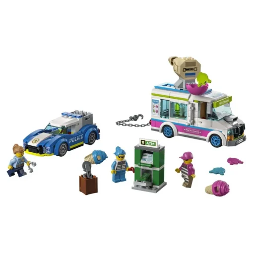 LEGO Persecucion Policial Del Camion De Los Helados, Set De Construccion Con 2 Coches De Juguete Y Mini Figuras, City Police* Puzzles Y Construcciones