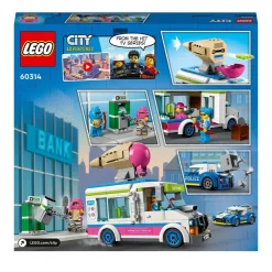 LEGO Persecucion Policial Del Camion De Los Helados, Set De Construccion Con 2 Coches De Juguete Y Mini Figuras, City Police* Puzzles Y Construcciones