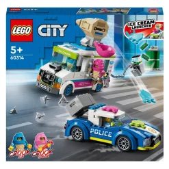 LEGO Persecucion Policial Del Camion De Los Helados, Set De Construccion Con 2 Coches De Juguete Y Mini Figuras, City Police* Puzzles Y Construcciones