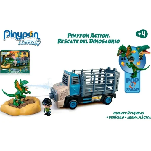 PINYPON ACTION Rescate Del Dinosaurio* Muñecos Articulados