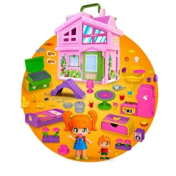 Pinypon La Casa Rosa Maletin* Munecas Y Peluches