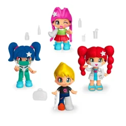 Pinypon .Pack 4 Figuras Hospital* Munecas Y Peluches