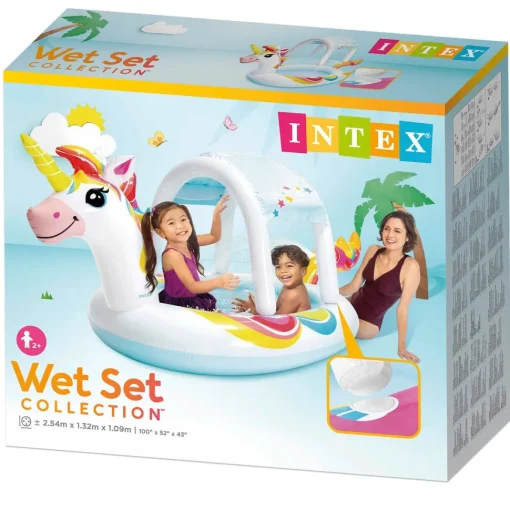 Intex Piscina Con Ducha + Toldo Unicornio* Juguetes Al Aire Libre