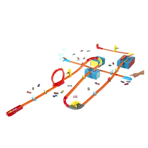 Hot Wheels Pista Para Coches De Juguete Surtidos Track Builder Choque De Hielo * Coches, Circuitos Y Radiocontrol