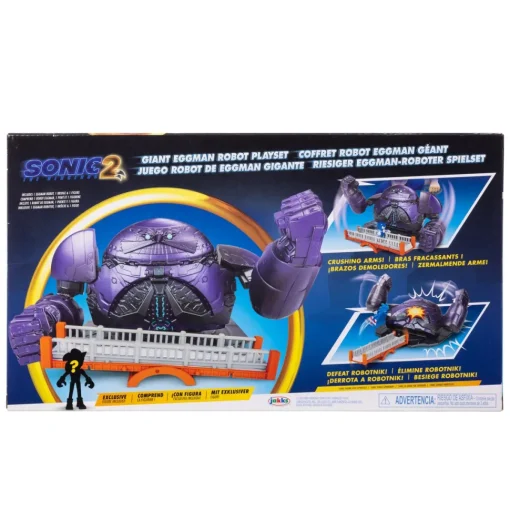 Jakks Pacific Playset Robot Gigante De Eggmancon Figura Sonic Exclusiva Sonic 2* Muñecos Articulados