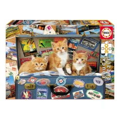 Educa Borrás Puzzle 200 Piezas Gatitos Viajeros* Puzzles Y Construcciones