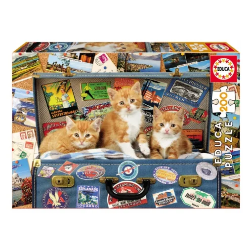 Educa Borrás Puzzle 200 Piezas Gatitos Viajeros* Puzzles Y Construcciones