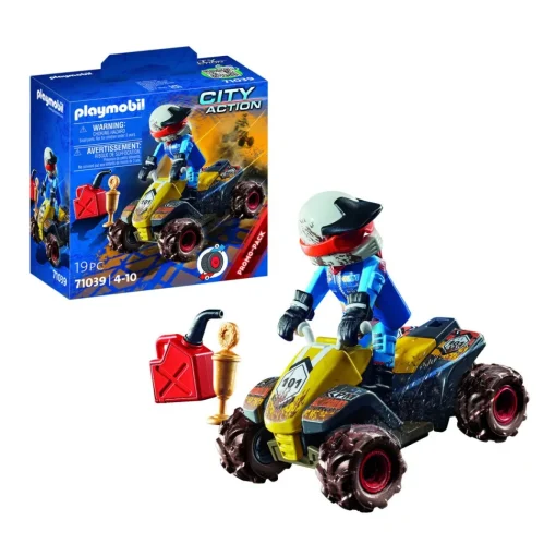 Playmobil Quad De Offroad Con Motor De Friccion City Action* Muñecos Articulados