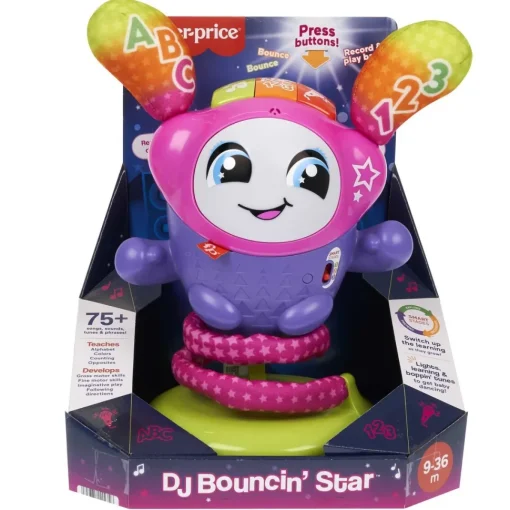 Fisher-Price Robot Aprendizaje Con Luces Y Sonidos Dj Bouncin' Star * Preescolar
