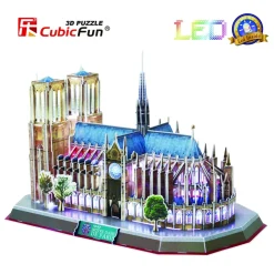 CubicFun Rompecabezas 3D Notre Dame De Paris Con Luz Led* Puzzles Y Construcciones
