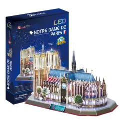 CubicFun Rompecabezas 3D Notre Dame De Paris Con Luz Led* Puzzles Y Construcciones