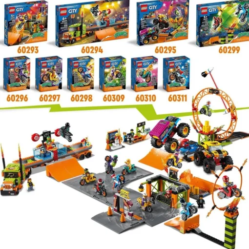 LEGO Set De Construccion Parque Acrobatico Con Moto De Juguete City Stuntz* Puzzles Y Construcciones