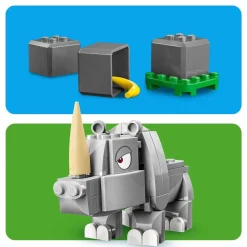 LEGO Set De Construccion Rambi, El Rinoceronte Set De Expansion: Donkey Kong Super Mario* Puzzles Y Construcciones