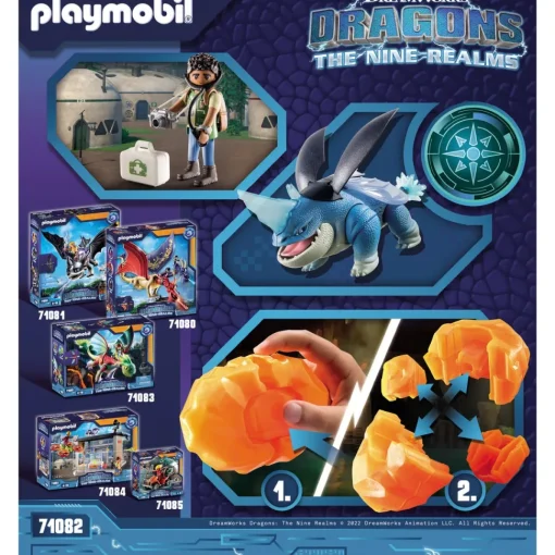 Playmobil Set Dragons Nine Realms: Plowhorn & D'Angelo Dreamworks Dragons* Muñecos Articulados