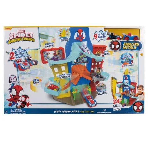 Toy Partner Set Pista De Vehiculos Amazing Metals City Track Spidey * Preescolar