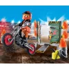 Playmobil Starter Pack Stunt Show Moto Con Pared De Fuego Stunt Show* Muñecos Articulados