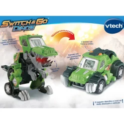 VTech Switch&Go Dinos, Barro El T-Rex 4X4, Dinosaurios Que Se Transforman En Vehiculos * Muñecos Articulados
