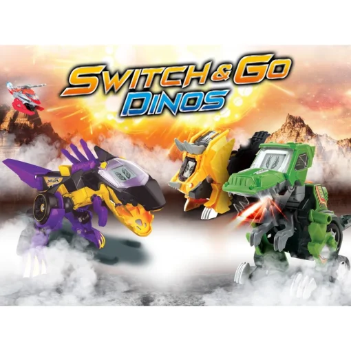 VTech Switch&Go Dinos, Barro El T-Rex 4X4, Dinosaurios Que Se Transforman En Vehiculos * Muñecos Articulados