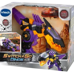 VTech Switch&Go Dinos, Rayo El Espinosaurio Bolido De Carreras, Dinosaurios Que Se Transforman En Vehiculos * Muñecos Articulados