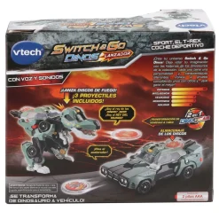VTech Switch&Go Dinos Sport El T-Rex Coche Deportivo, Juguete De Dinosaurio Que Se Transforma En Vehiculo * Muñecos Articulados