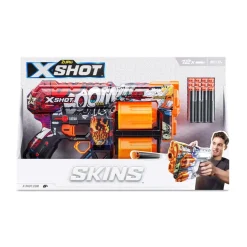 X-Shot Skins-Dread Doble Tambor Y 12 Dardos 3 Disenos Surtidos* Juguetes Al Aire Libre