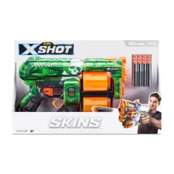 X-Shot Skins-Dread Doble Tambor Y 12 Dardos 3 Disenos Surtidos* Juguetes Al Aire Libre